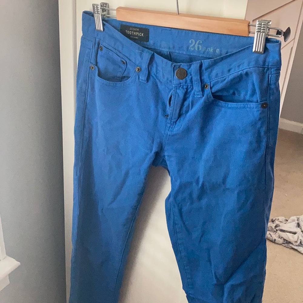 J. Crew size 26 Toothpick ankle jean in blue